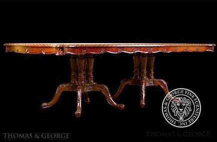 Double Pedestal Birdcage Dining Table thomas-george-gallery