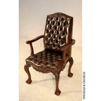 English Chippendale Arm Chair 948 Leather thomas-george-gallery