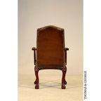 English Chippendale Arm Chair 948 Leather thomas-george-gallery