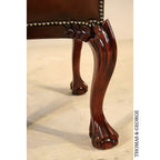 English Chippendale Arm Chair 948 Leather thomas-george-gallery