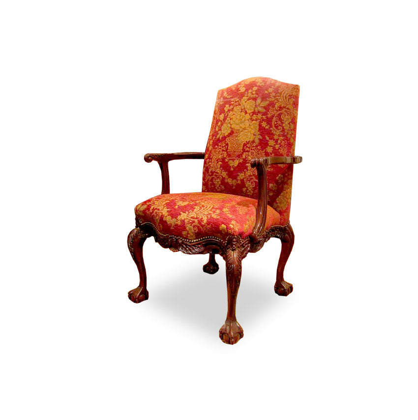 English Chippendale Arm Chair 948 Upholstered thomas-george-gallery