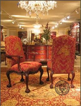 English Chippendale Arm Chair 948 Upholstered thomas-george-gallery