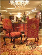 English Chippendale Arm Chair 948 Upholstered thomas-george-gallery