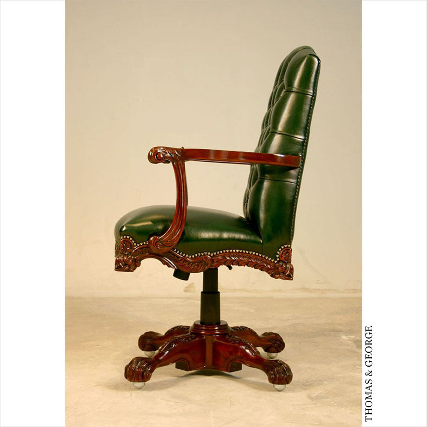 English Chippendale Executive Swivel Armchair 948 thomas-george-gallery