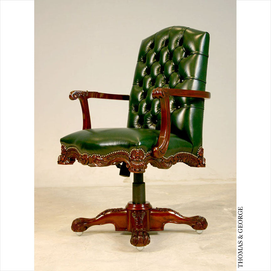 English Chippendale Executive Swivel Armchair 948 thomas-george-gallery