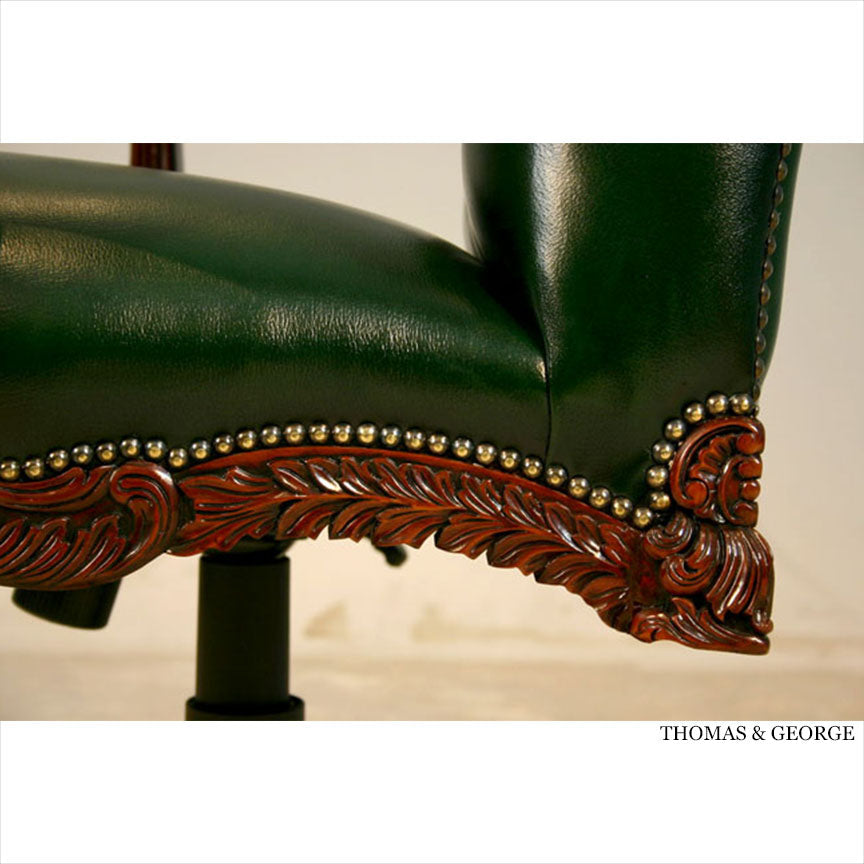 English Chippendale Executive Swivel Armchair 948 thomas-george-gallery