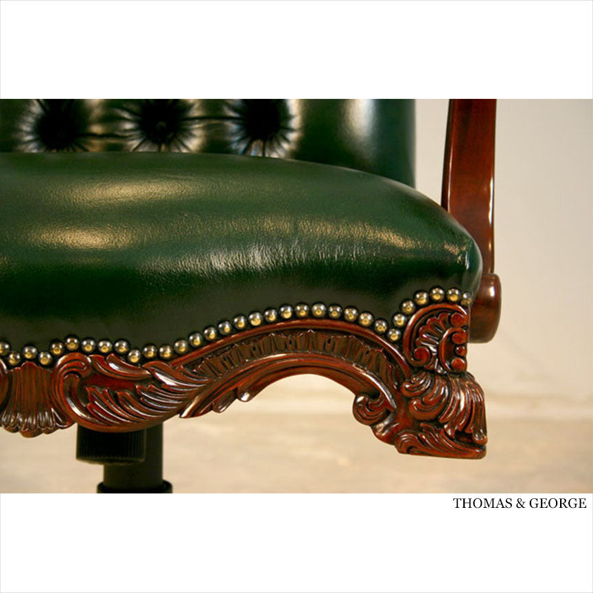 English Chippendale Executive Swivel Armchair 948 thomas-george-gallery