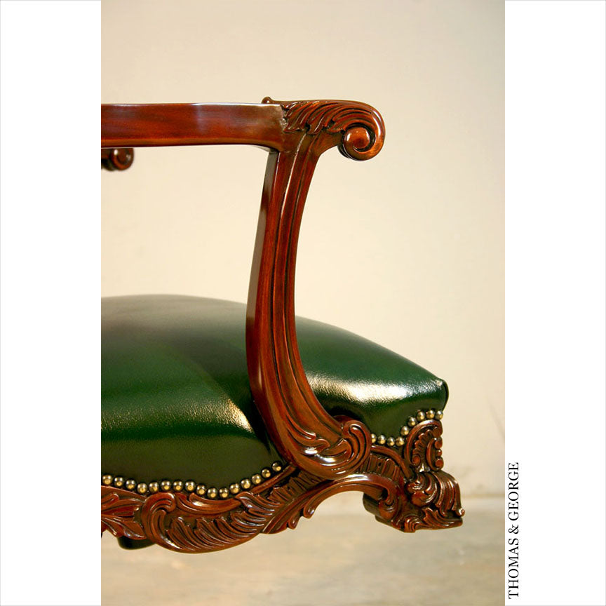 English Chippendale Executive Swivel Armchair 948 thomas-george-gallery