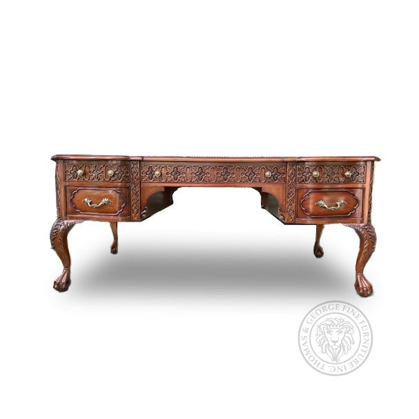English Chippendale Fretwork Writing Table thomas-george-gallery