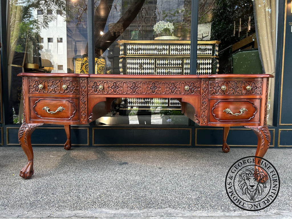 English Chippendale Fretwork Writing Table thomas-george-gallery