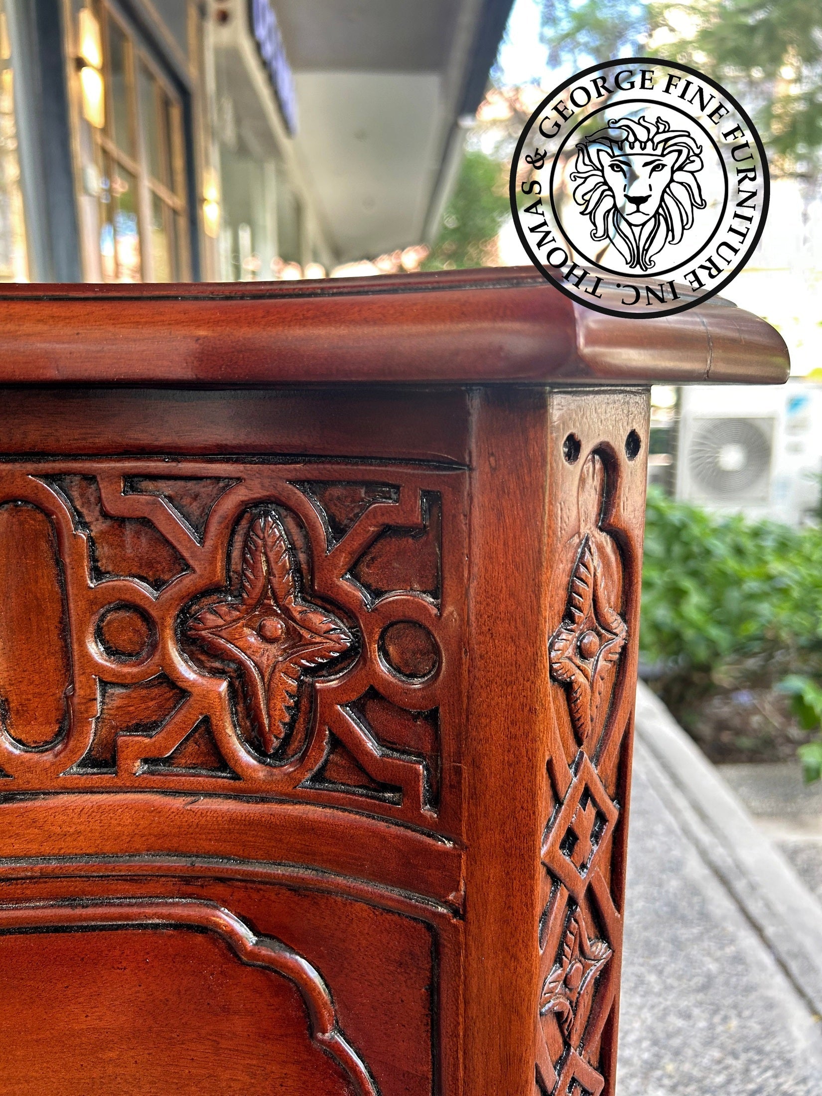 English Chippendale Fretwork Writing Table thomas-george-gallery