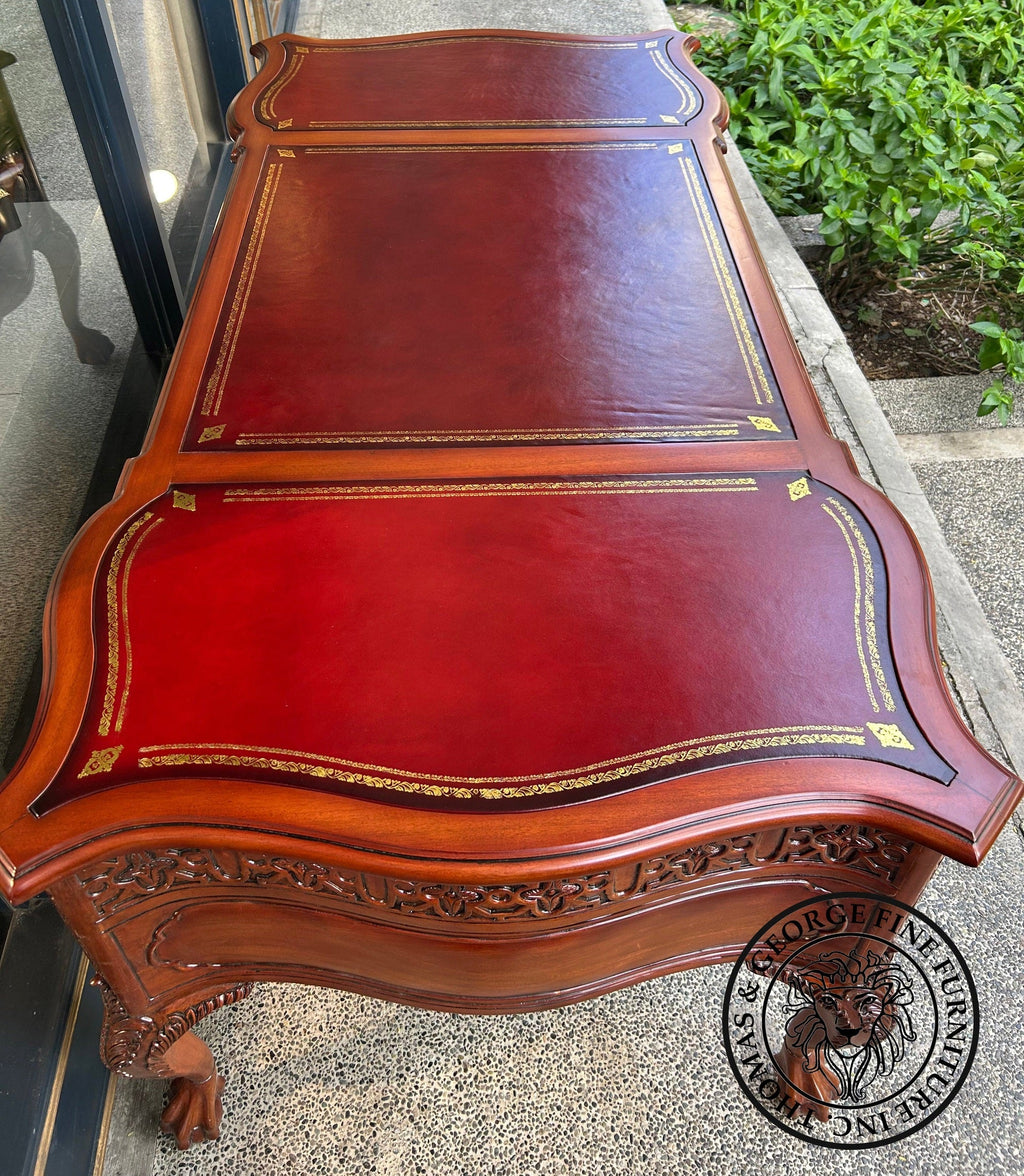 English Chippendale Fretwork Writing Table thomas-george-gallery