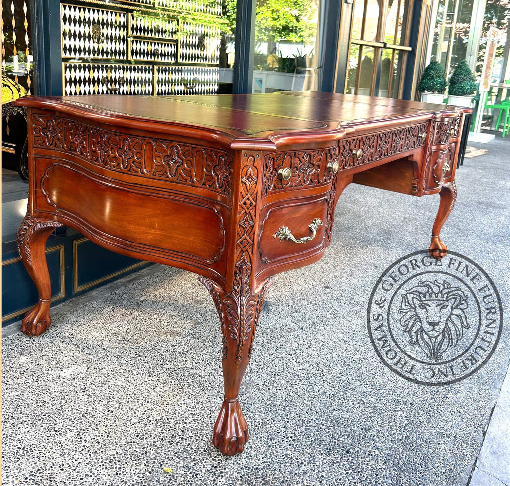 English Chippendale Fretwork Writing Table thomas-george-gallery