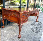 English Chippendale Fretwork Writing Table thomas-george-gallery