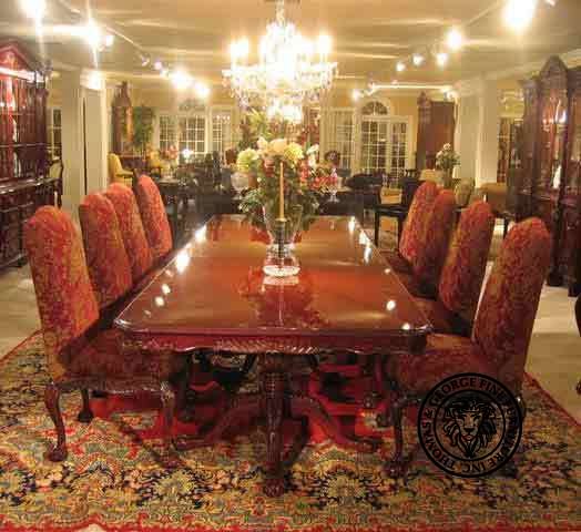 English Chippendale Pedestal Dining Table thomas-george-gallery