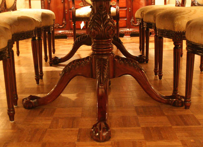 English Chippendale Pedestal Dining Table thomas-george-gallery
