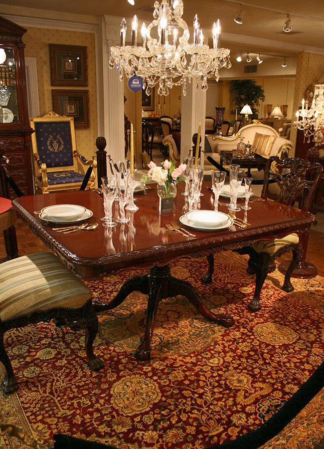 English Chippendale Pedestal Dining Table thomas-george-gallery
