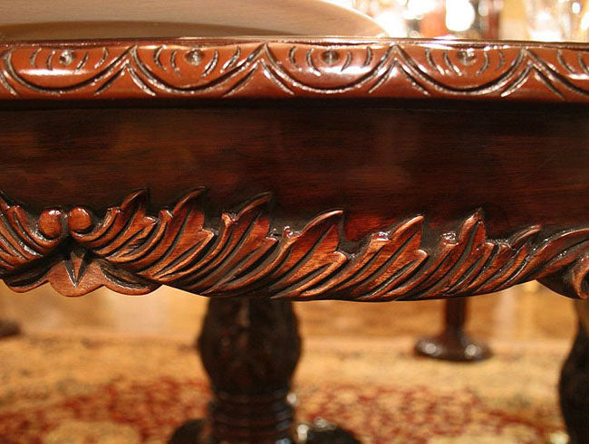 English Chippendale Pedestal Dining Table thomas-george-gallery