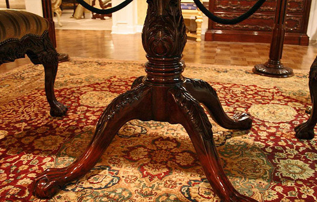 English Chippendale Pedestal Dining Table thomas-george-gallery