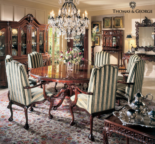 English Chippendale Pedestal Dining Table thomas-george-gallery