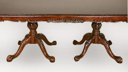 English Chippendale Pedestal Dining Table thomas-george-gallery