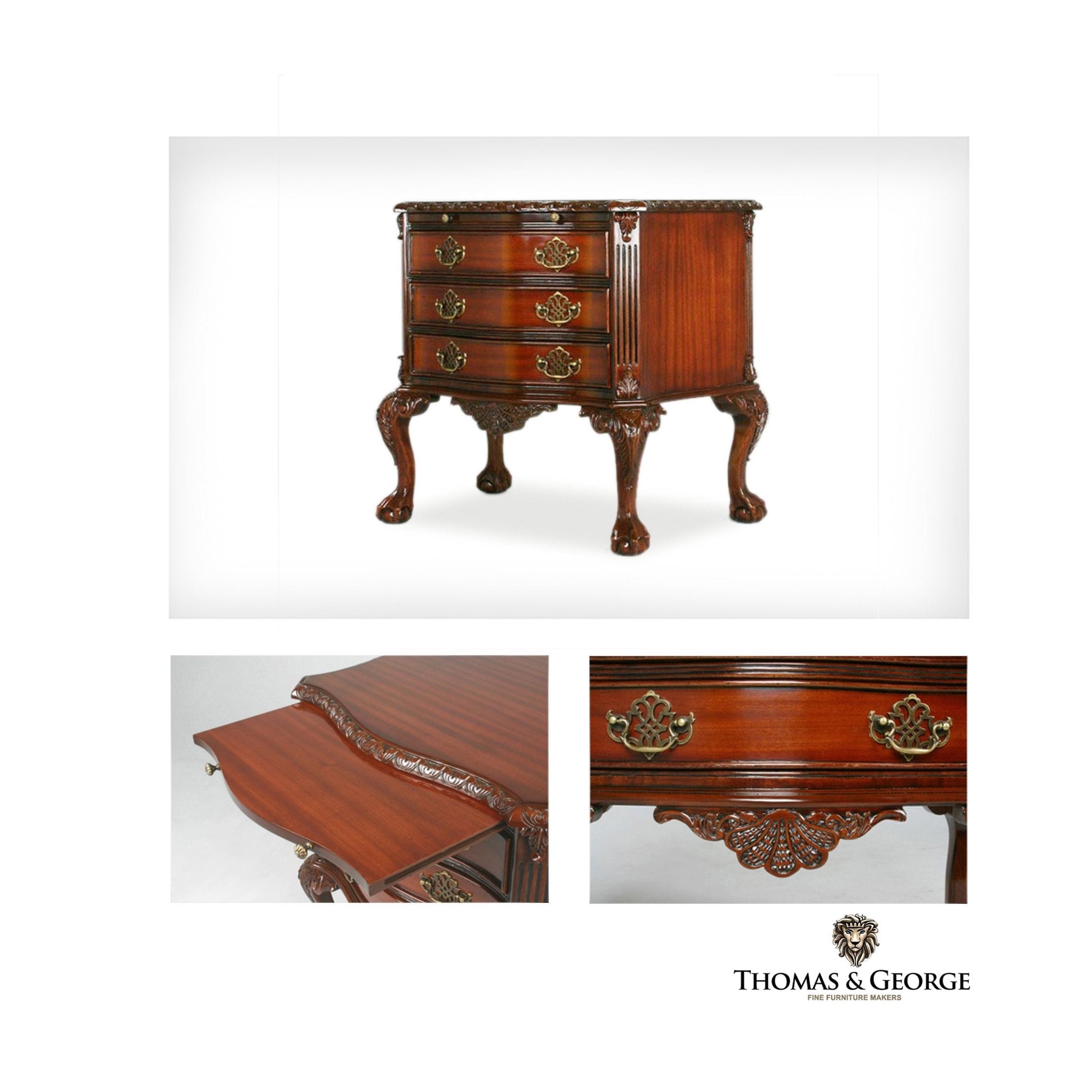 George II 3-Drawer Bedside Chest thomas-george-gallery