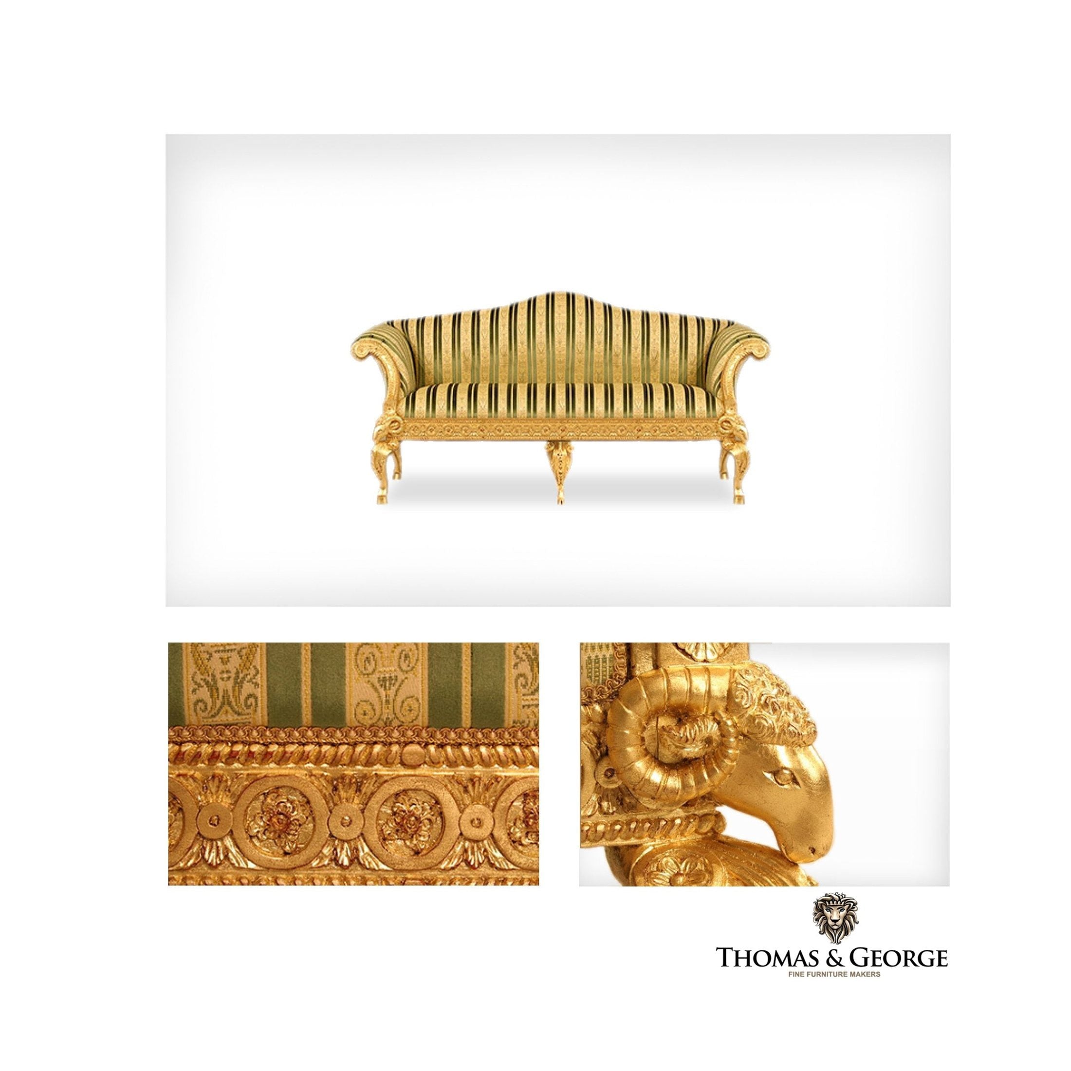 George II Ram's Head 3-Seater Sofa thomas-george-gallery