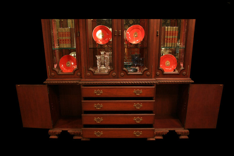 Georgian China Cabinet 2 Door 4 Drawer thomas-george-gallery