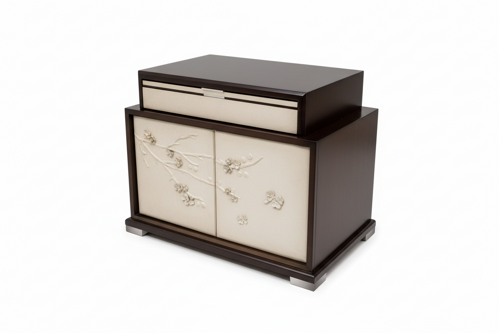 Gift Box Chest with Artisan Blossom Leather