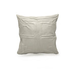 Greek Key Sculpted Leather Cushion | Throw Pillow