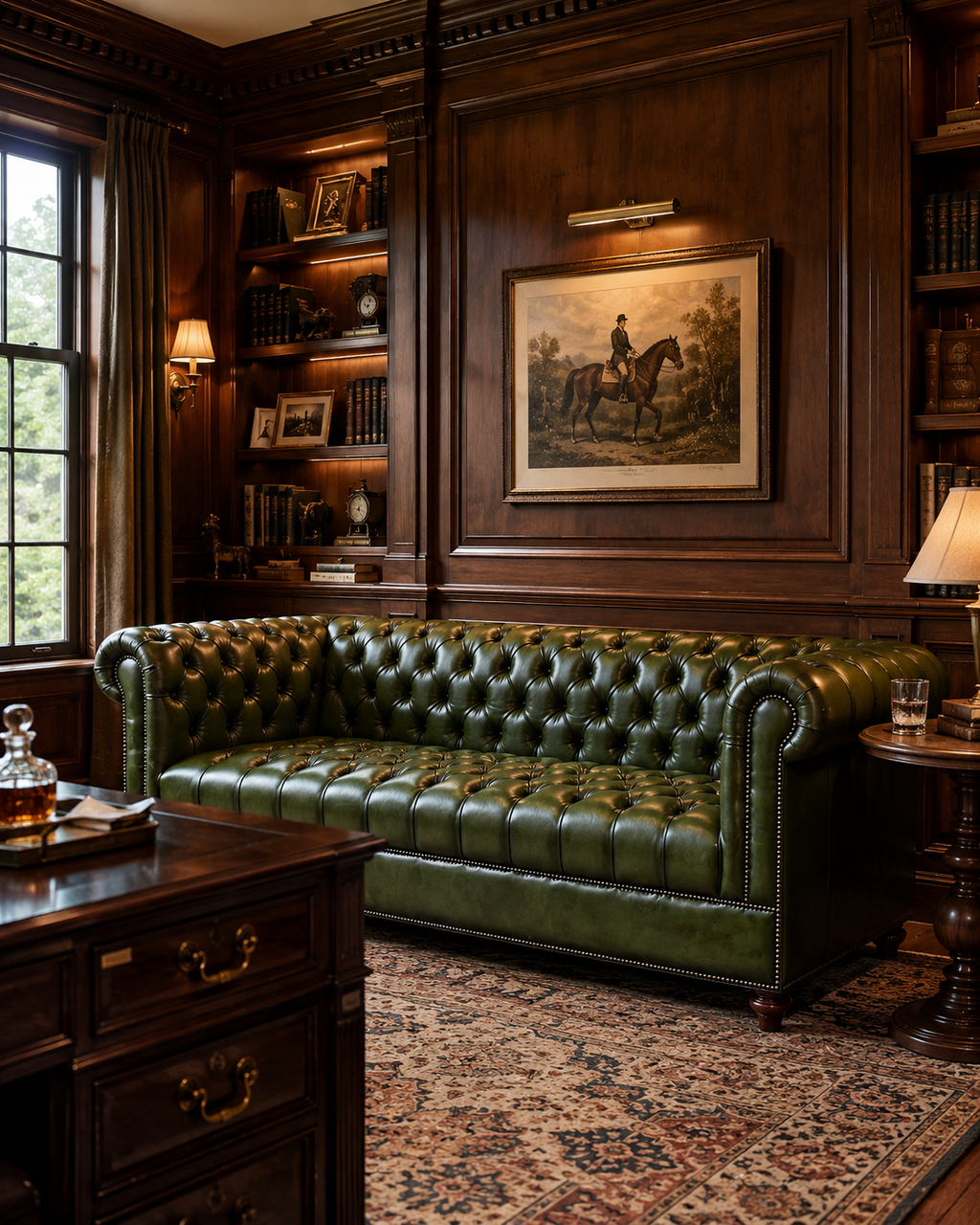 Classic Chesterfield 3-Seater Sofa (Tufted Seat)