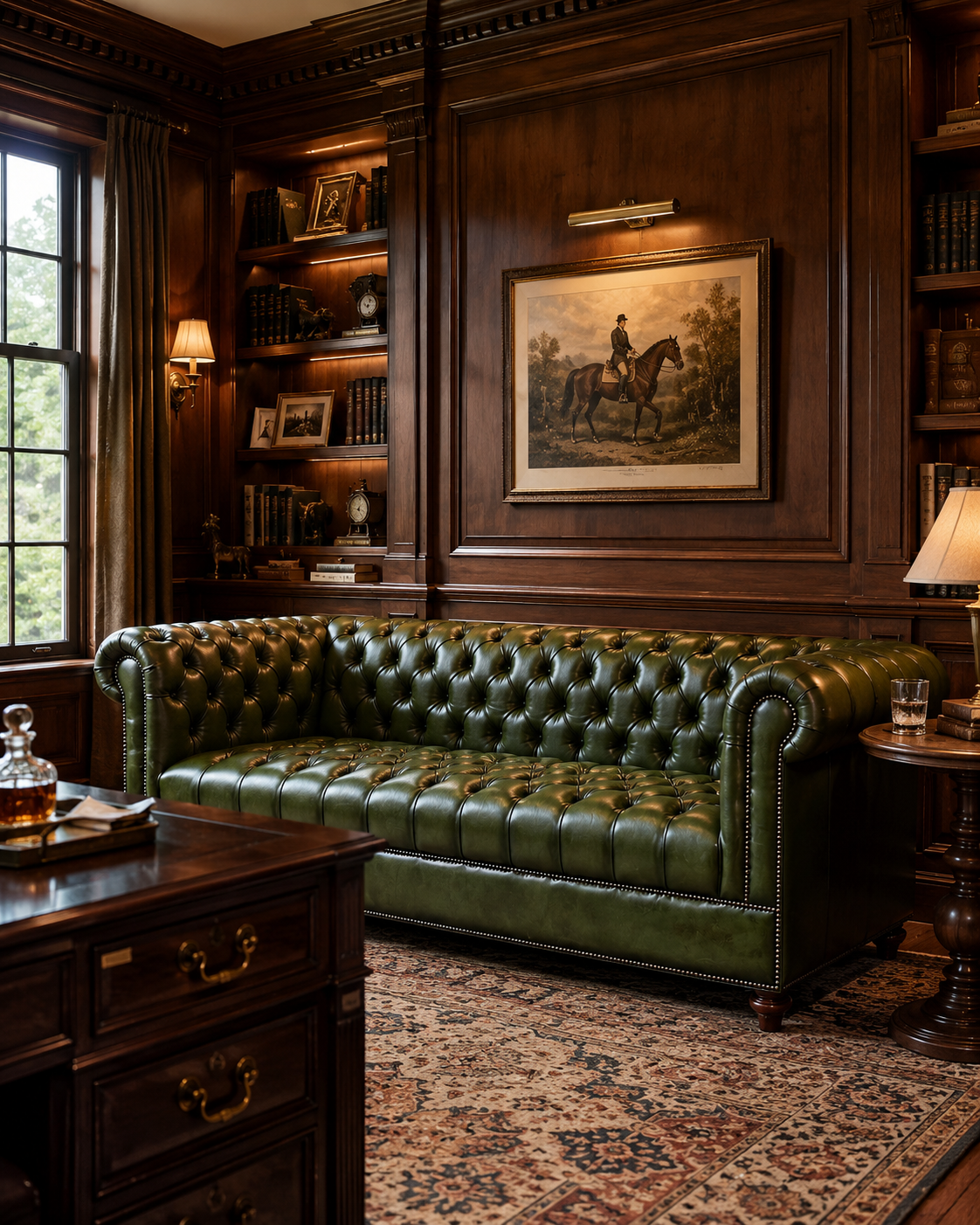 Classic Chesterfield 3-Seater Sofa (Tufted Seat)