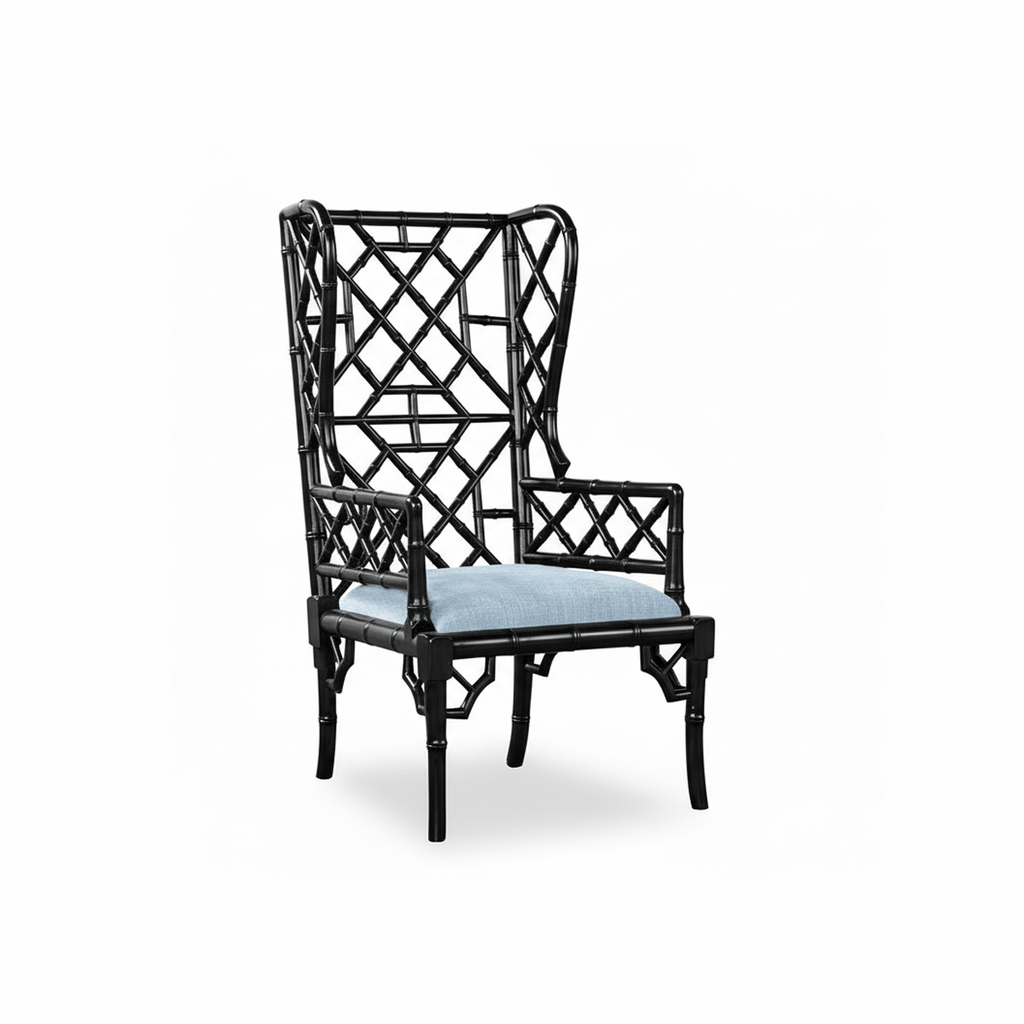 Chinoise Chippendale Wing Chair