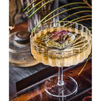 Modernism x Lara K. Crystal Champagne Coupe Glasses