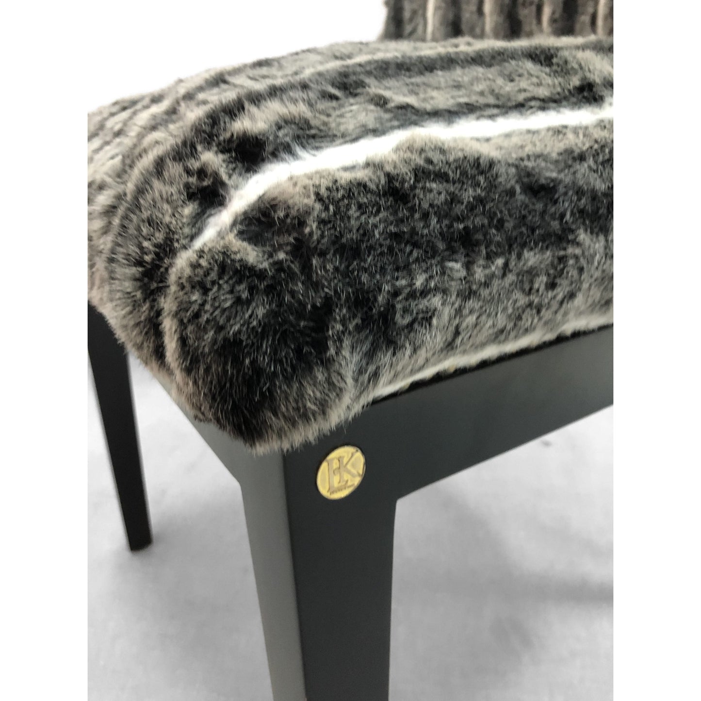 Petal Chair with T&G Lion in Fur & Sculpted Leather