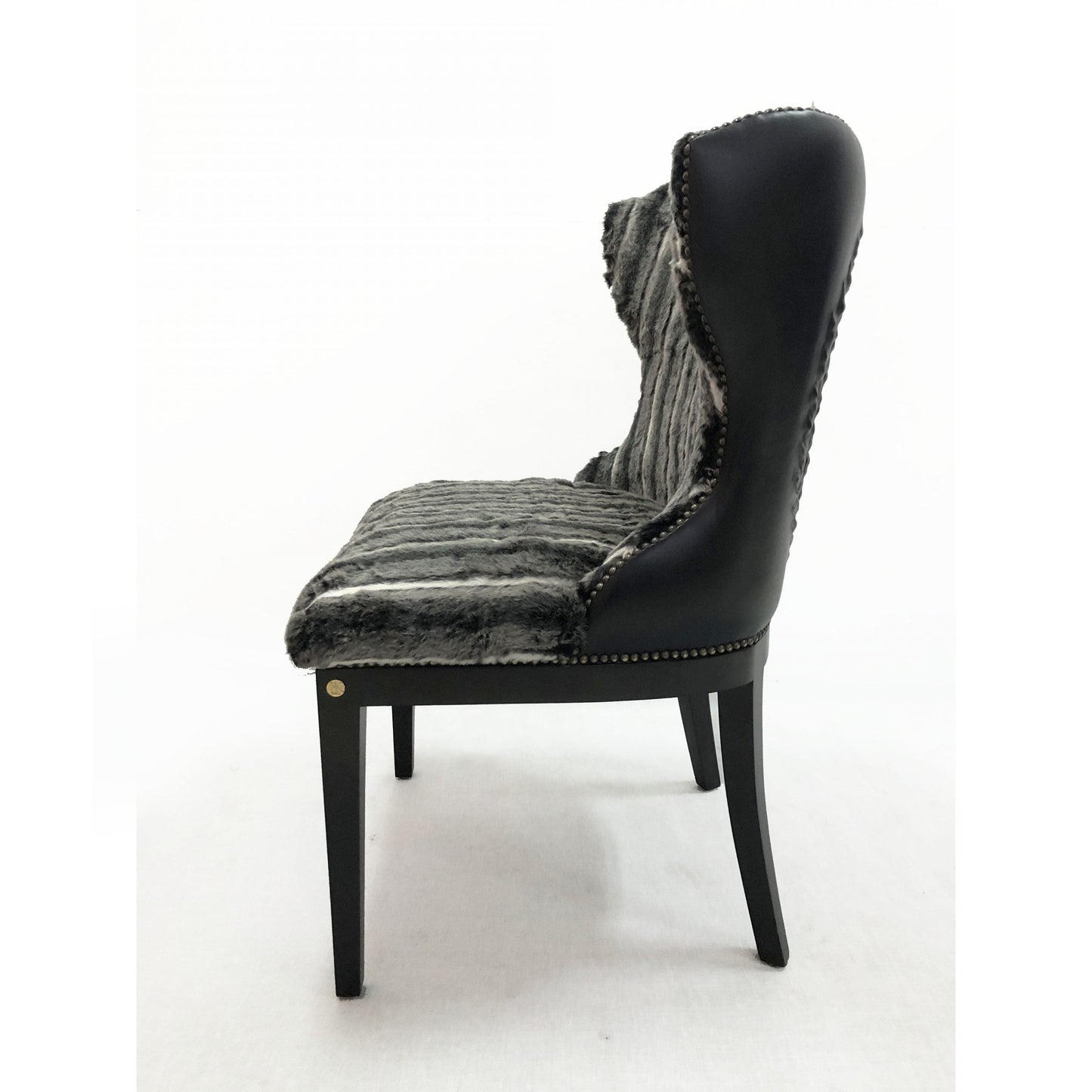 Petal Chair with T&G Lion in Fur & Sculpted Leather