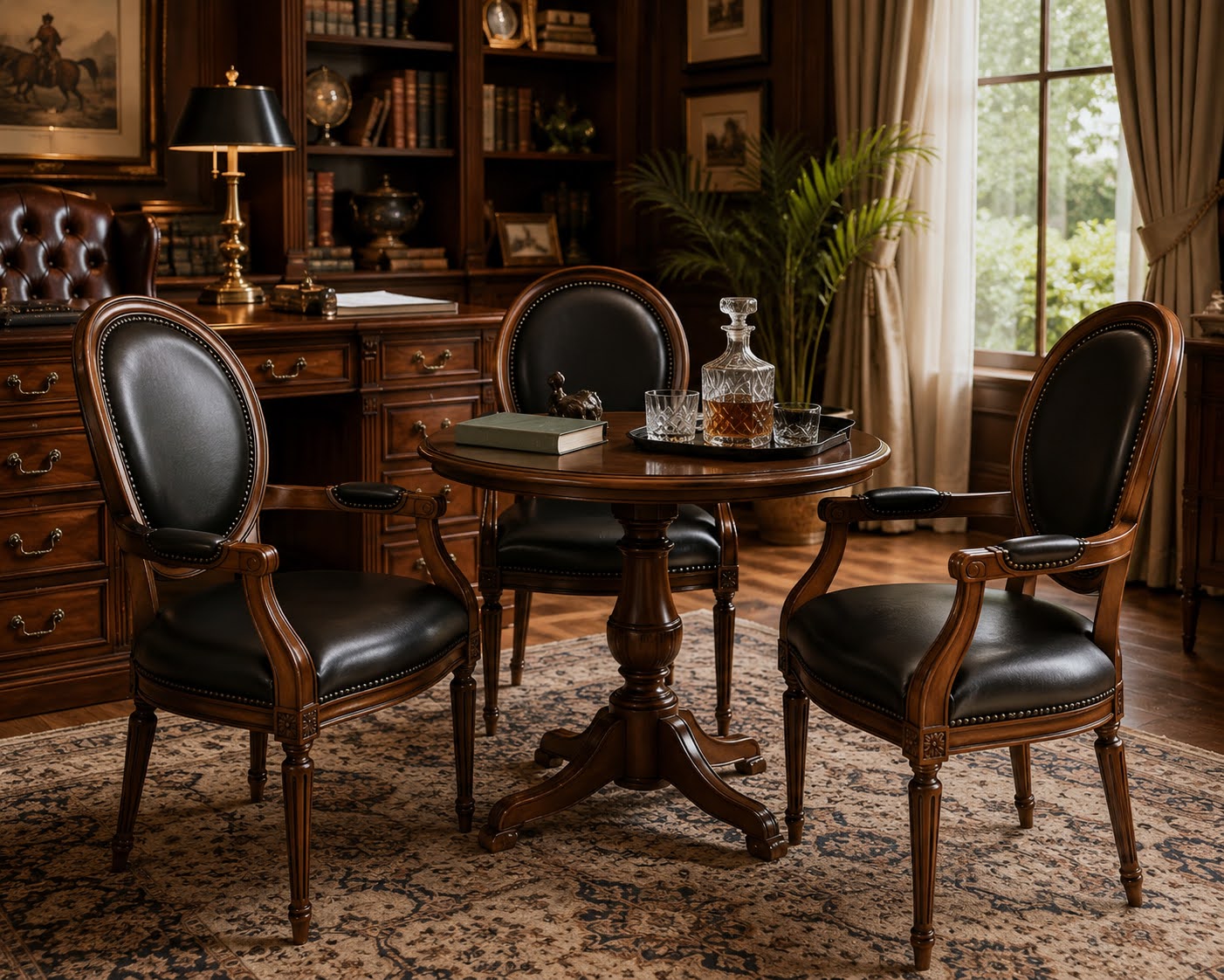 Cameo Arm Chair (Plain Leather)