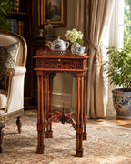 Chinese Chippendale Fretwork Tea Table (Square)