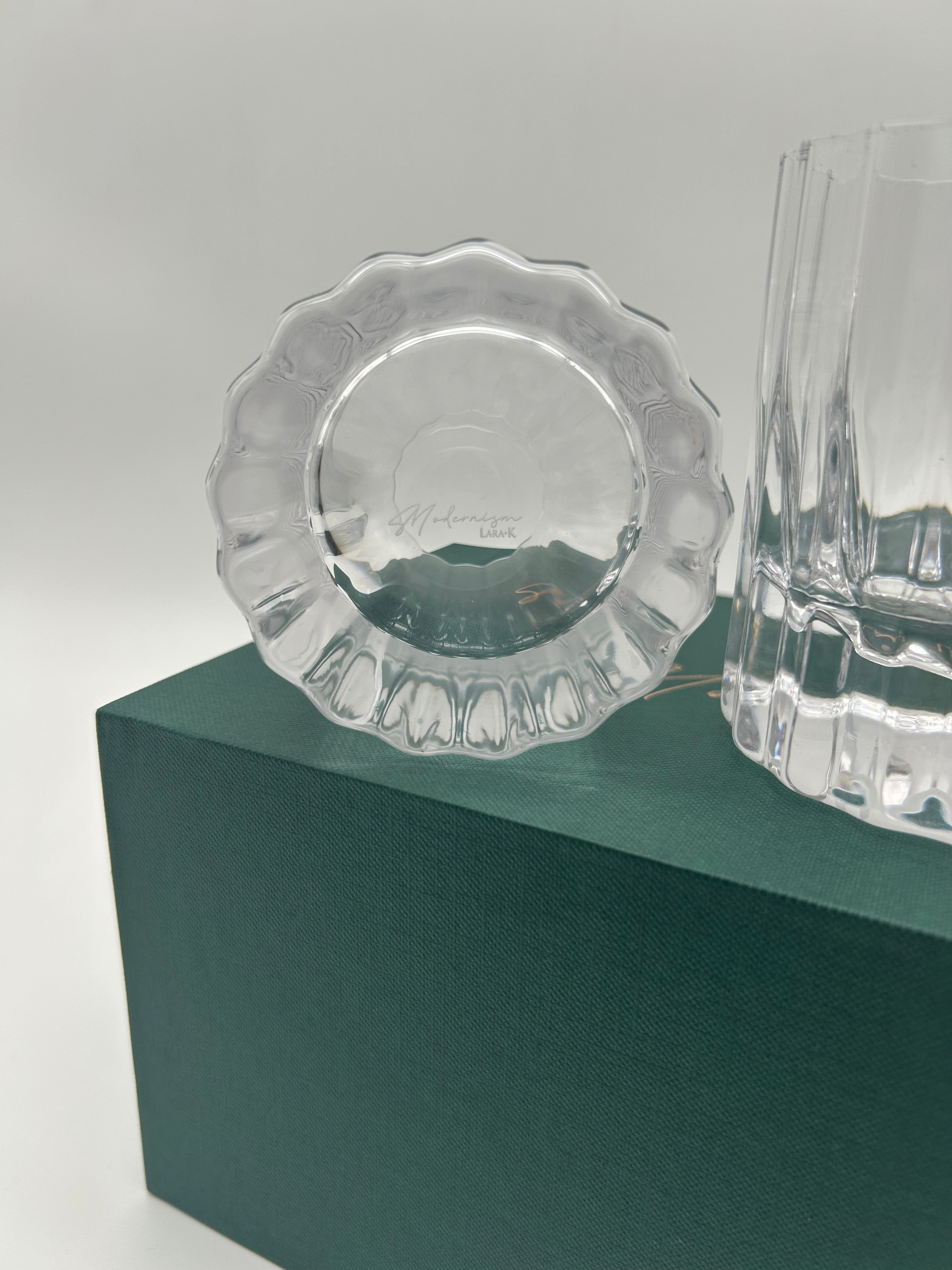 Modernism x Lara K. Crystal Wiskey Tumbler Glasses - Lowball