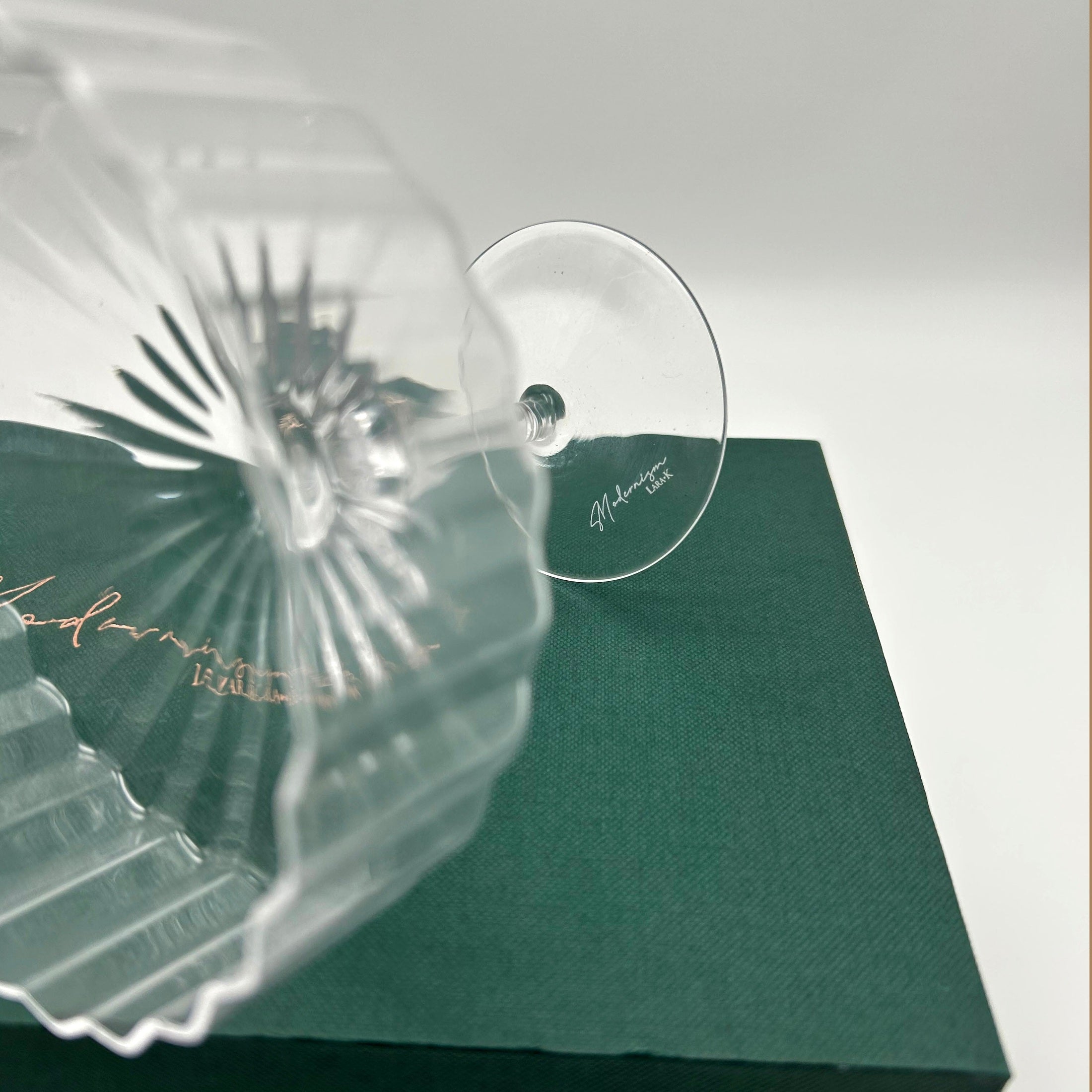 Modernism x Lara K. Crystal Champagne Coupe Glasses