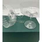 Modernism x Lara K. Crystal Champagne Coupe Glasses