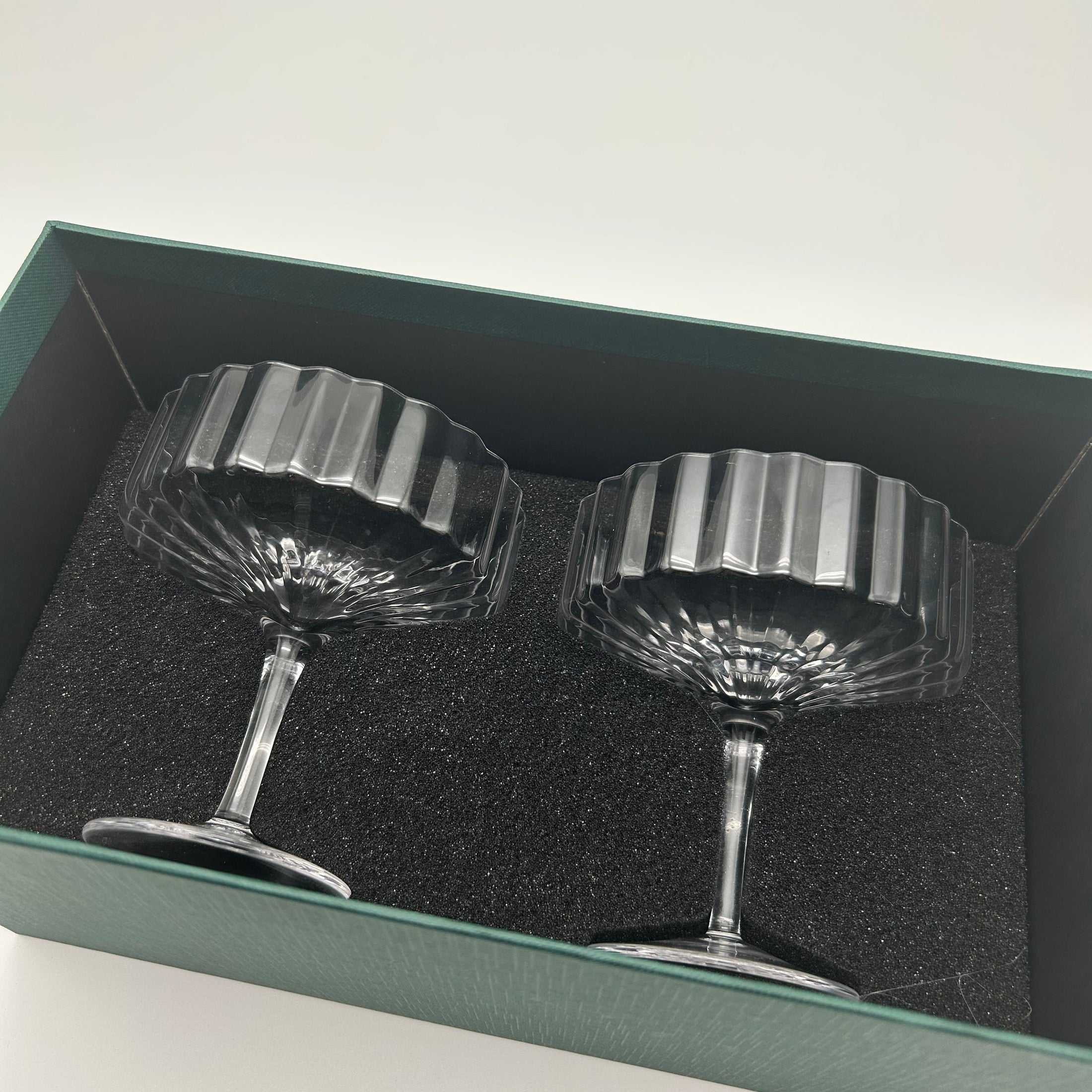 Modernism x Lara K. Crystal Champagne Coupe Glasses
