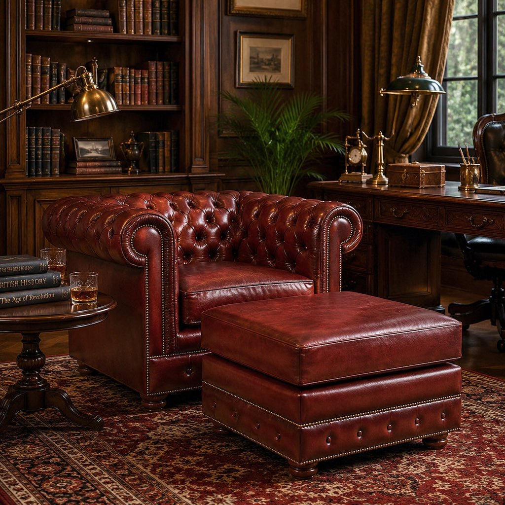Chesterfield Ottoman (Plain seat)