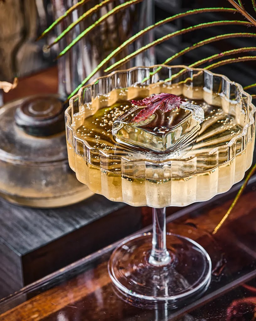 Modernism x Lara K. Crystal Champagne Coupe Glasses thomas-george-gallery