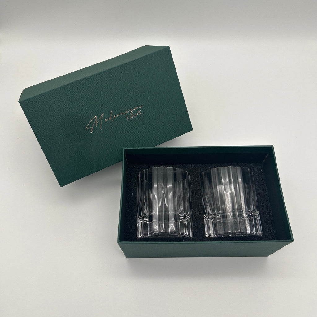 Modernism x Lara K. Crystal Wiskey Tumbler Glasses - Lowball thomas-george-gallery