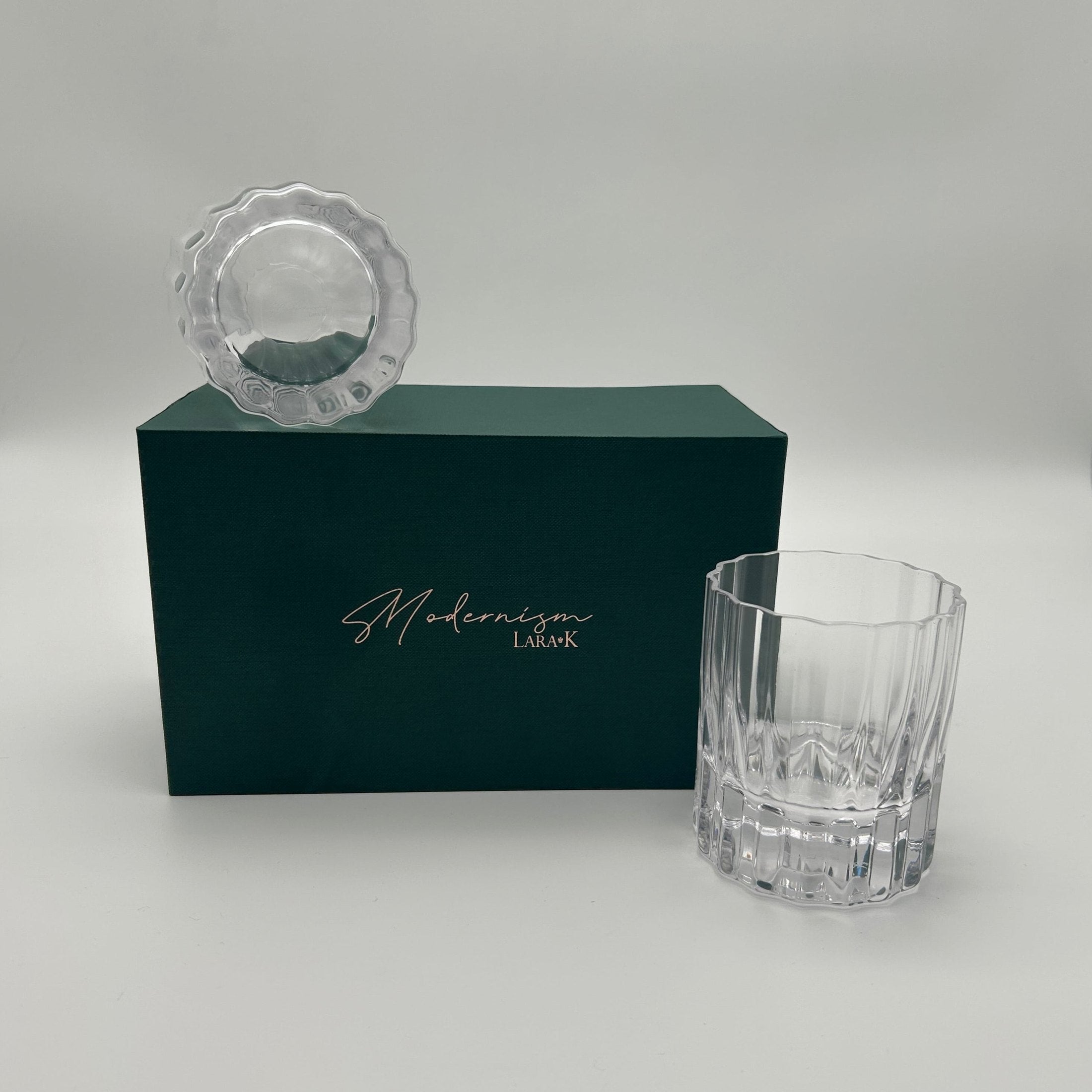 Modernism x Lara K. Crystal Wiskey Tumbler Glasses - Lowball thomas-george-gallery