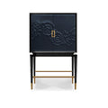Nuovo Bar Cabinet with Leather Doors Acantha thomas-george-gallery