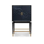 Nuovo Bar Cabinet with Leather Doors Acantha thomas-george-gallery