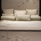 Nuovo Blossom Sculpted Leather Sleigh Bed thomas-george-gallery