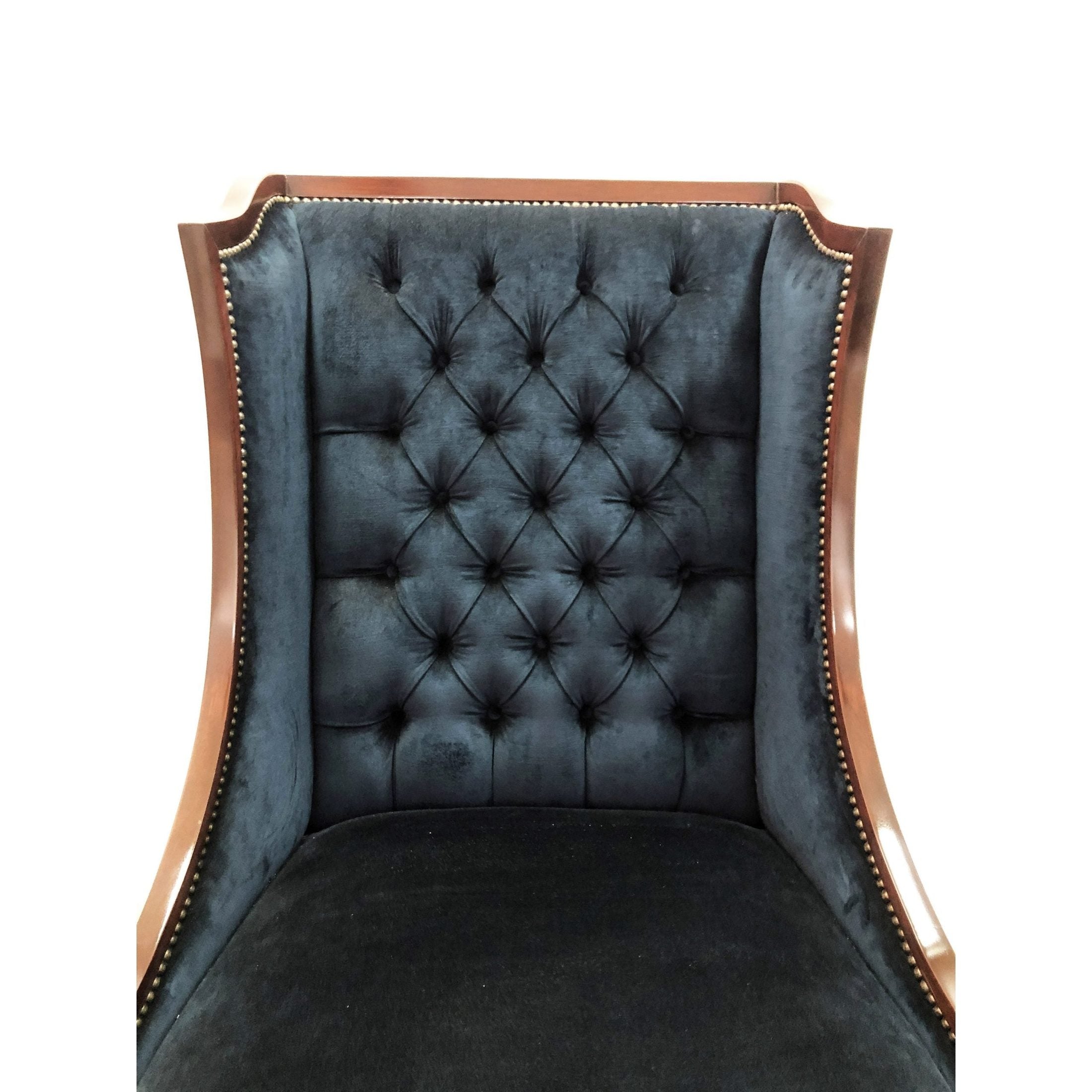 Nuovo Wing Chair with Acantha Sculpted Leather thomas-george-gallery